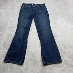 Levi's 515 Boot Cut Jeans Womens 8 Pet Blue Dark Wash Mid Rise Western Y2k Denim